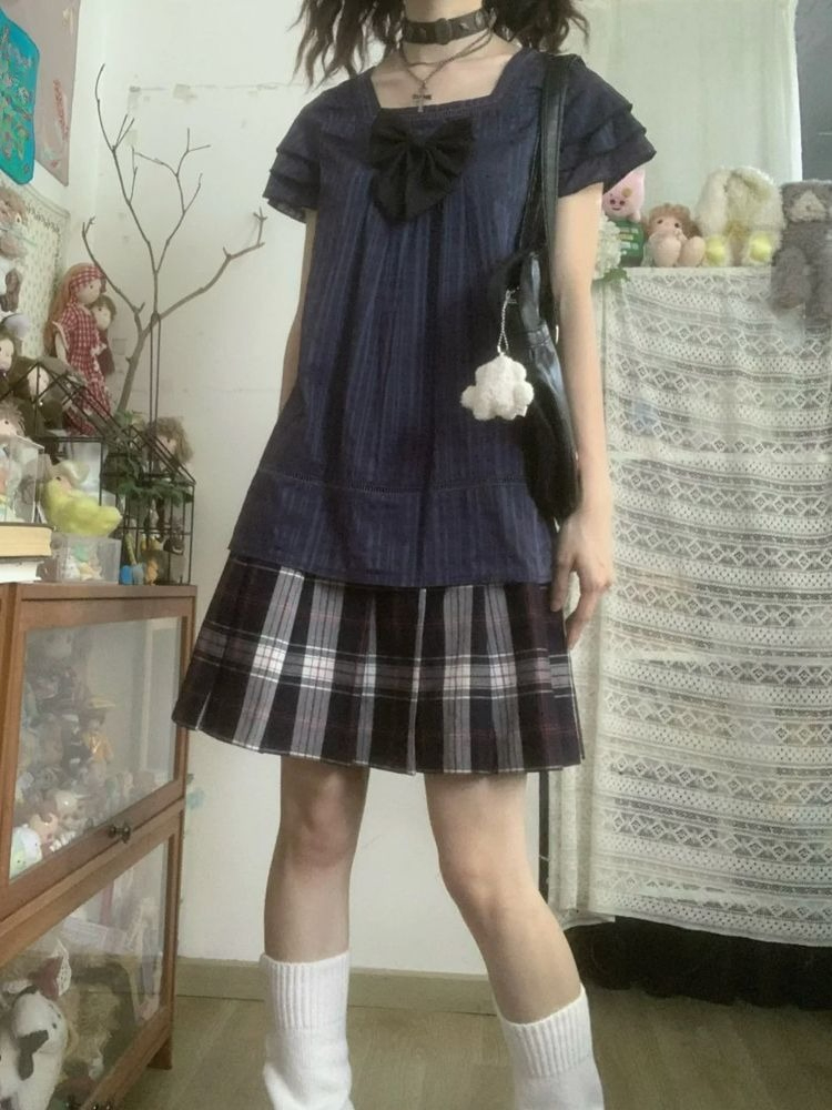 Street Fashion Harajuku - Vintage Japanese Style Two Piece Set