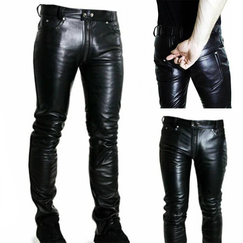 Street Fashion Anime - Men's Color 2024 PU New Zipper