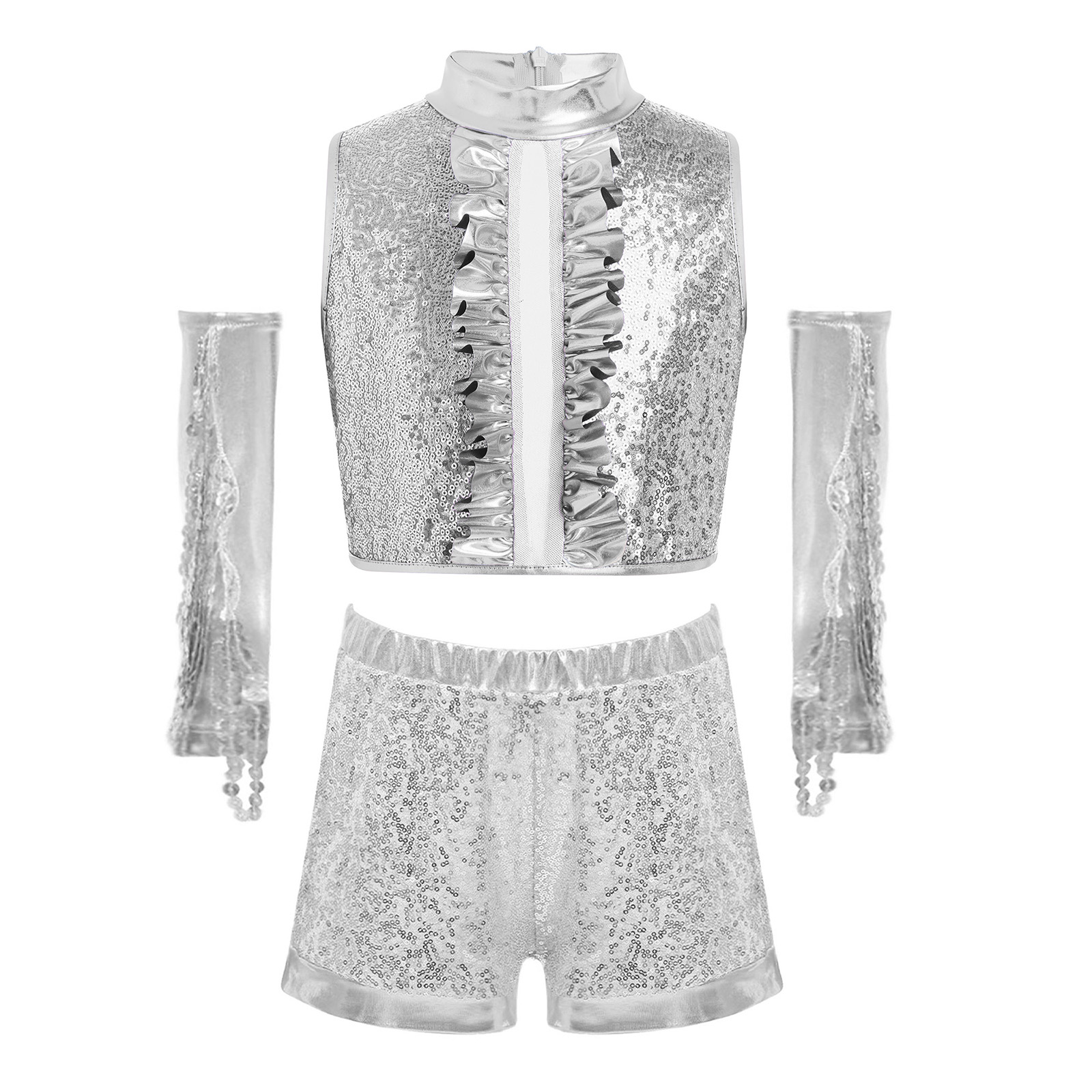 Kids Sparkling Metallic Sequin - đánh giá và giá Street Fashion Outfit Girl