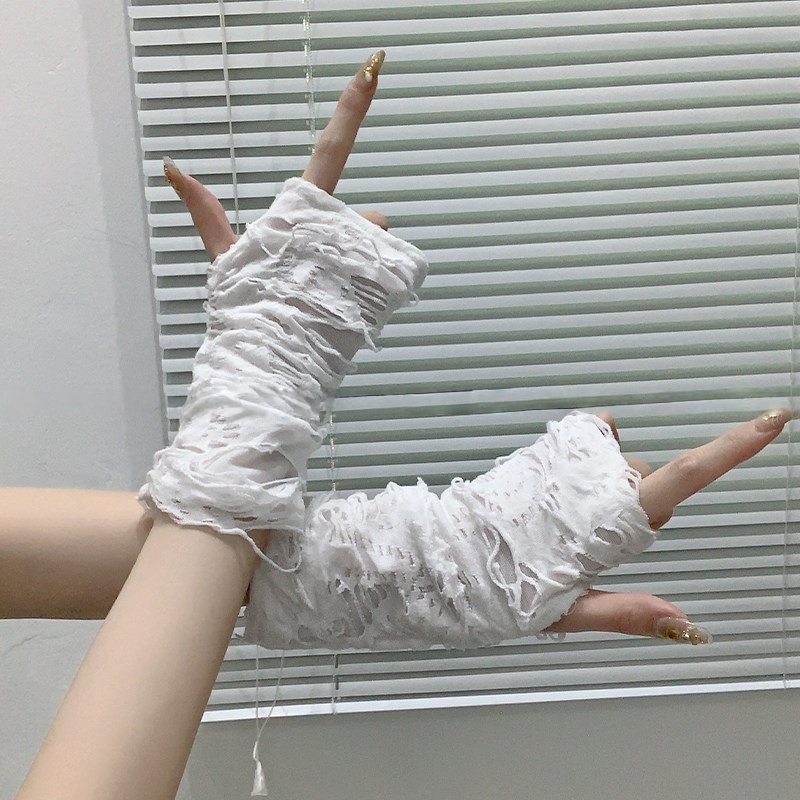 Yueqiu Girl Alt Fashion Ripped - đánh giá và giá Street Fashion Outfit Girl