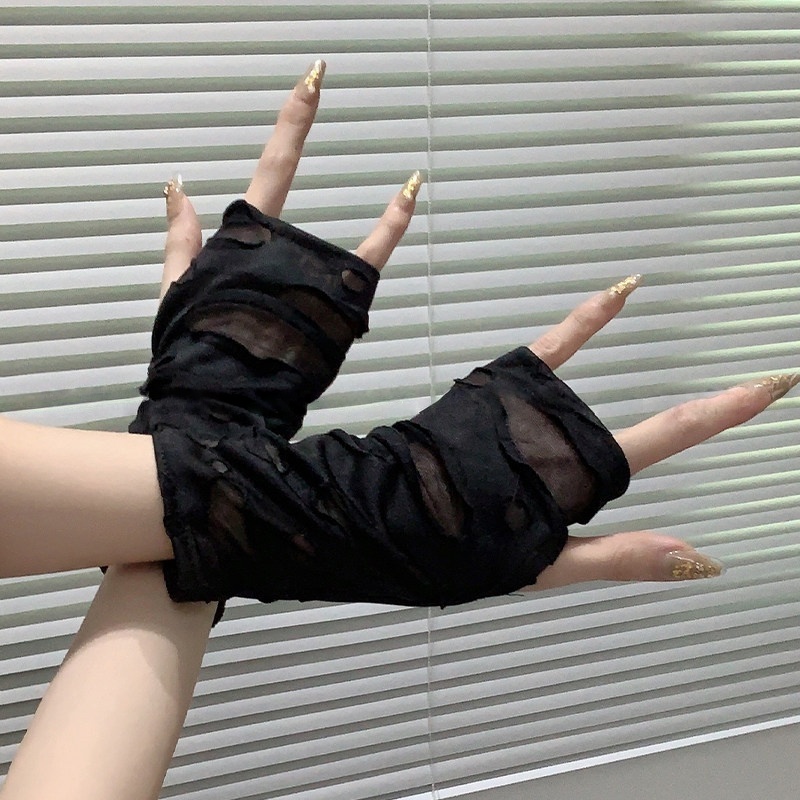Yueqiu Girl Alt Fashion Ripped - đánh giá và giá Street Fashion Outfit Girl