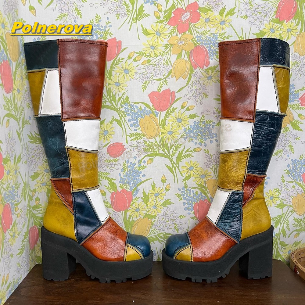 Women Retro Patchwork Leather  - đánh giá và giá Street Fashion Y2K