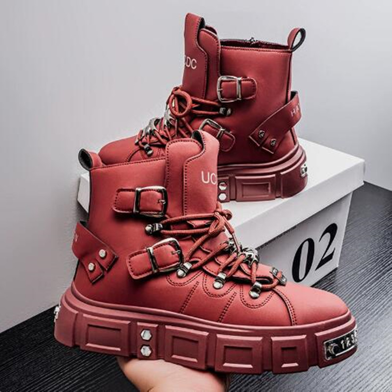 Luxury Rivet Black High top Sn - đánh giá và giá Street Fashion Punk