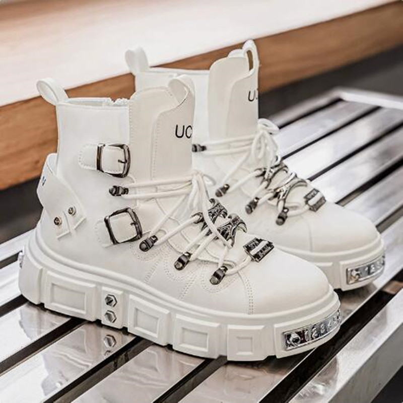 Luxury Rivet Black High top Sn - đánh giá và giá Street Fashion Punk
