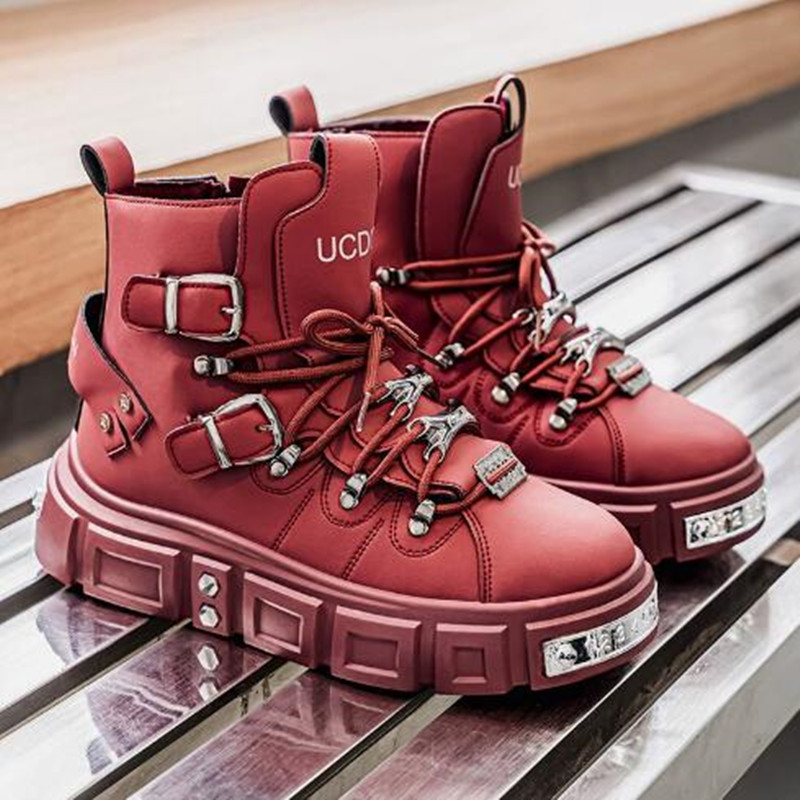Luxury Rivet Black High top Sn - đánh giá và giá Street Fashion Punk