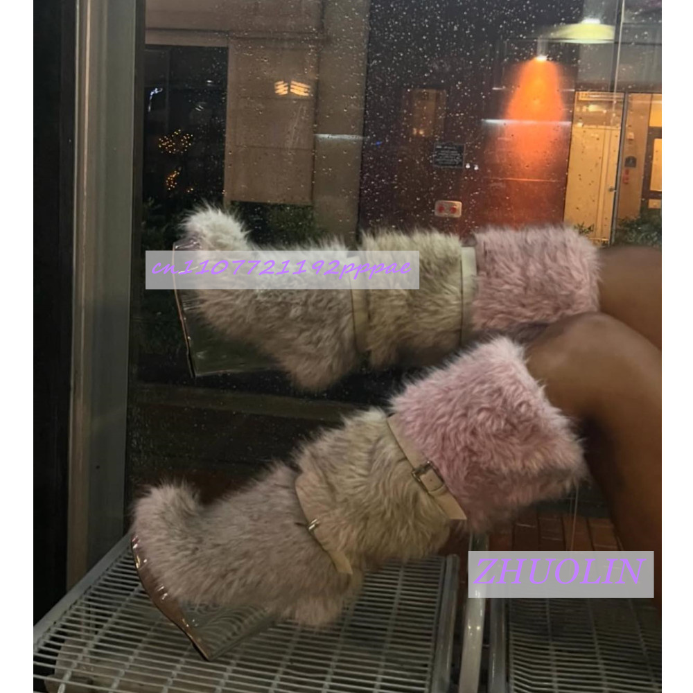 Winter Gradient Furry Transpar - đánh giá và giá Street Fashion Punk