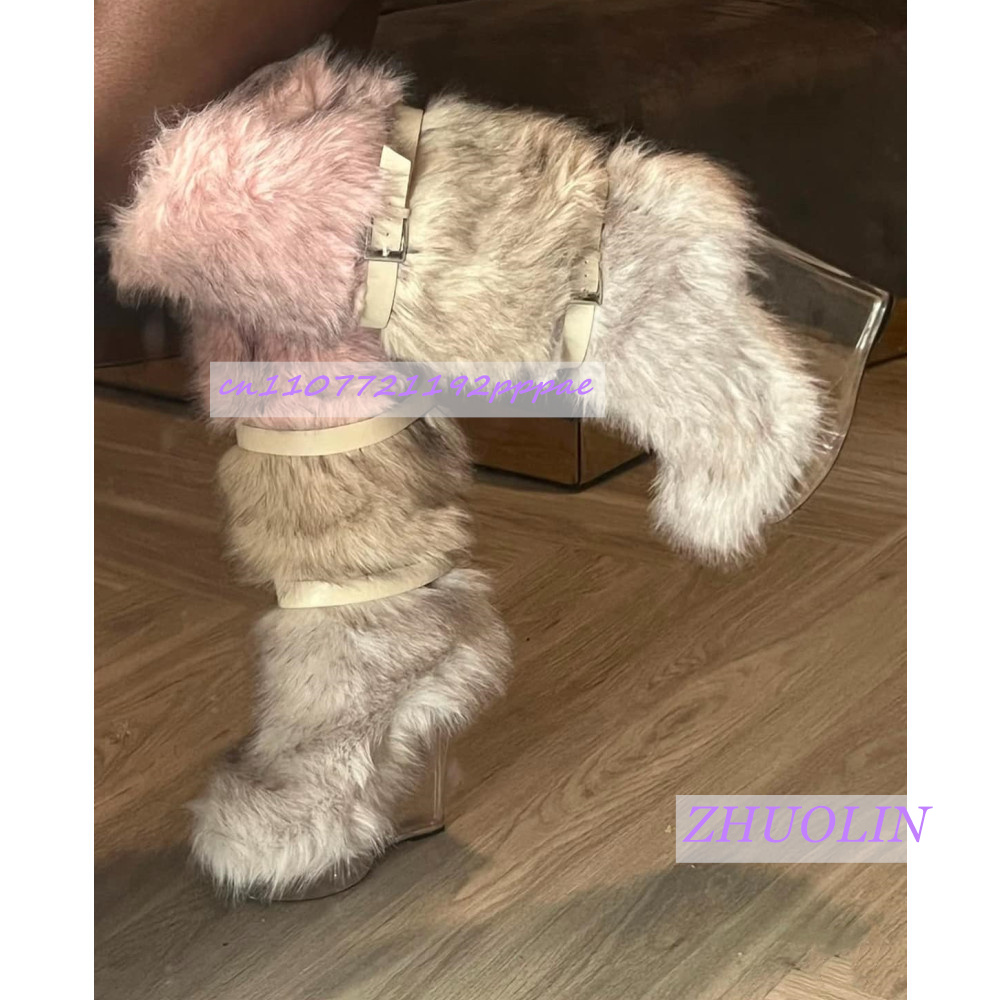 Winter Gradient Furry Transpar - đánh giá và giá Street Fashion Punk