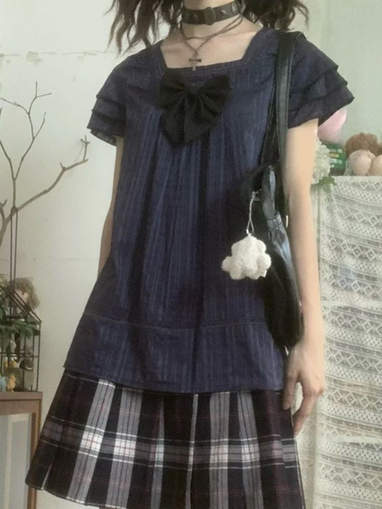 Vintage Japanese Style Two Pie - đánh giá và giá Street Fashion Harajuku