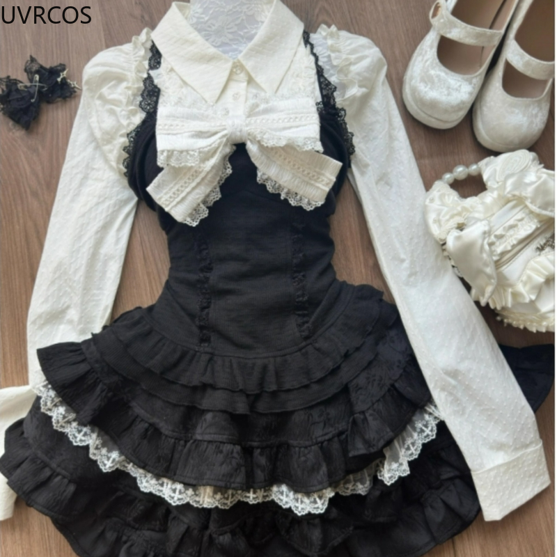 Y2k Aesthetic Lolita Style 3 P - đánh giá và giá Street Fashion Harajuku