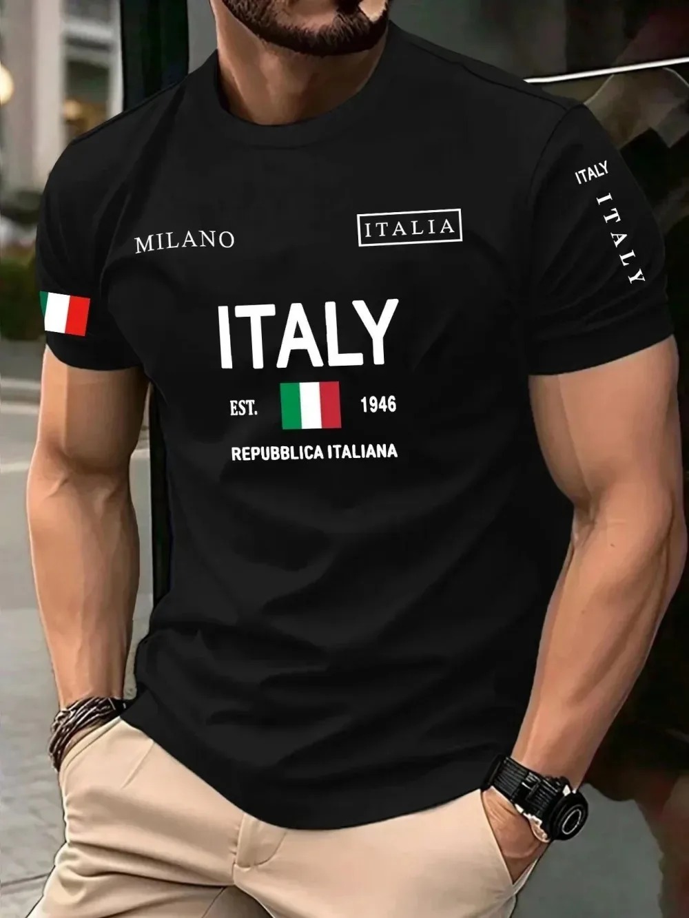 3D Print European  American Fa - đánh giá và giá Street Fashion Milan