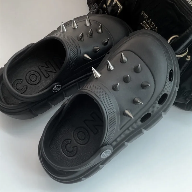 Y2K style Rivet Hole Shoes Wom - đánh giá và giá Street Fashion Y2K