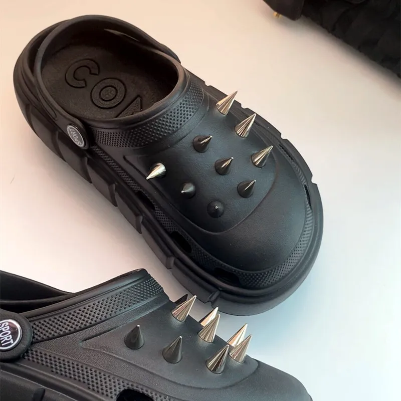 Y2K style Rivet Hole Shoes Wom - đánh giá và giá Street Fashion Y2K
