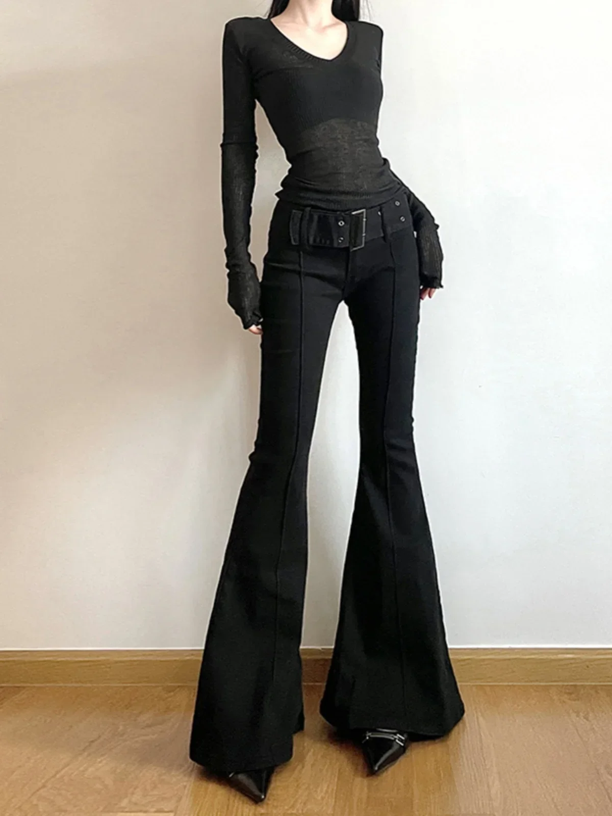 Women's Black Jeans Flare Pant - đánh giá và giá Fashion Street Yoga