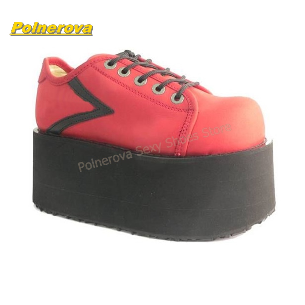 Hot Pink Rainbow Laces Platfor - đánh giá và giá Street Fashion Y2K