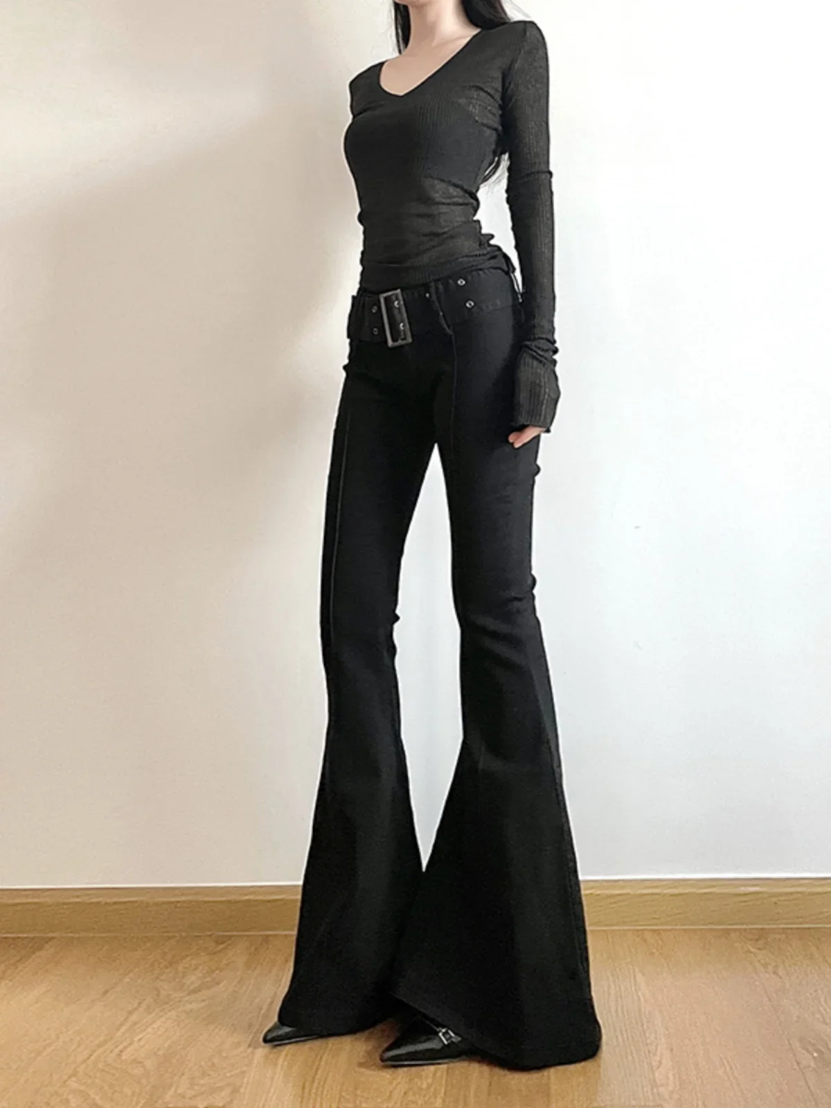 Women's Black Flared Pants Ret - đánh giá và giá Fashion Street Yoga