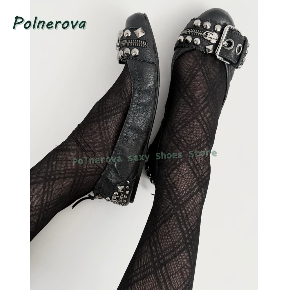 Rivet Belt Buckle Mary Jane Sh - đánh giá và giá Street Fashion Shoes