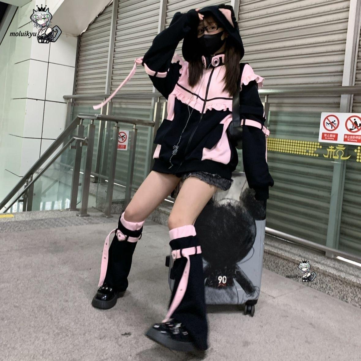 Y2K Kawaii Cat Ear Hoodie Wome - đánh giá và giá Street Fashion Harajuku