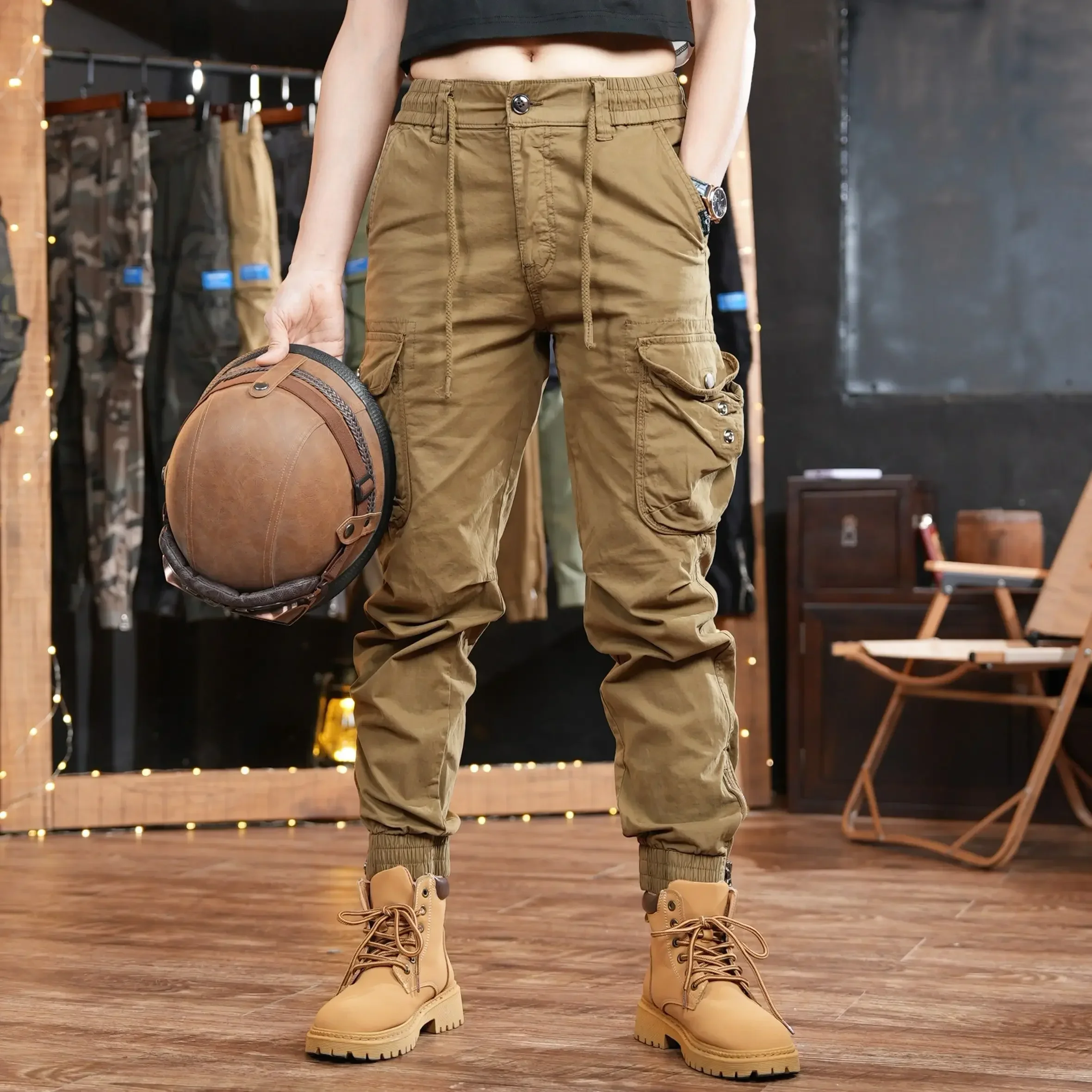 Multi Pocket Outdoor Trousers  - đánh giá và giá Street Fashion Harajuku