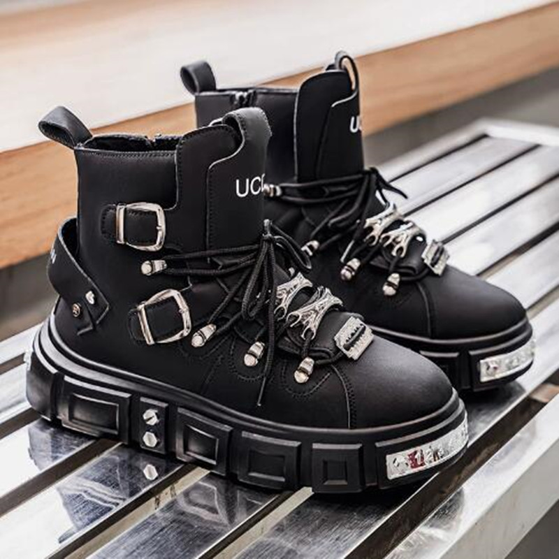 Fashion Rivet Black High top S - đánh giá và giá Street Fashion Punk