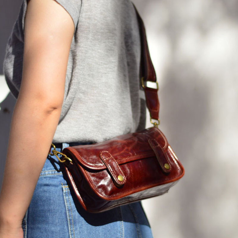 Leather Casual Retro Shoulder  - đánh giá và giá Street Fashion Com